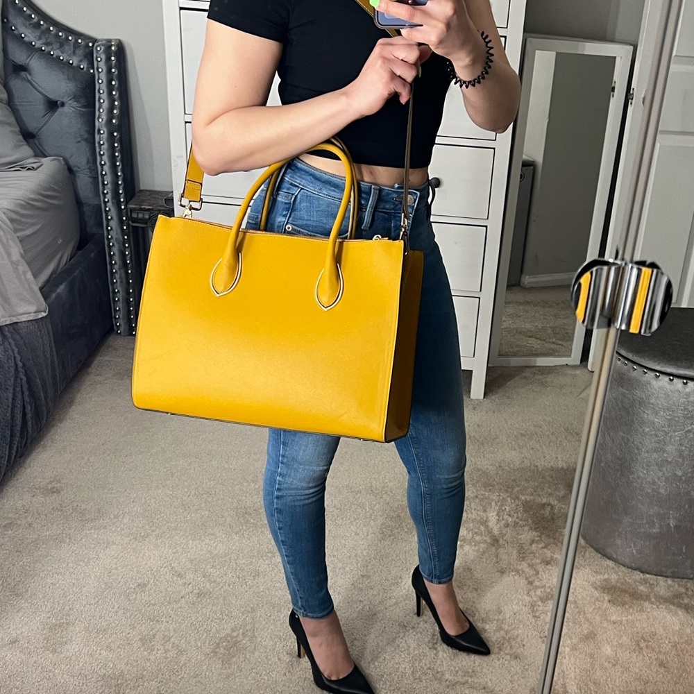 H&M Large Mustard Satchel